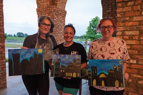 Painting Van Gogh Sky at BridgeWay Brewing Co., June 2025