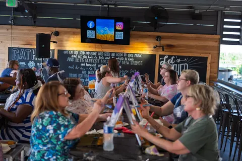 Painting Dandelion Wishes at Gather GVL, May 2026