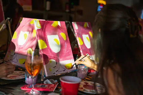 Painting Aperol Spritz at Cork & Tap, July 2026