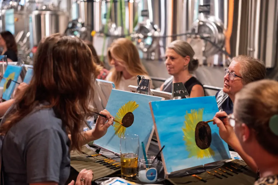 Photo 21 of 62, painting Sunflower Field at Wild Yarrow Brewing