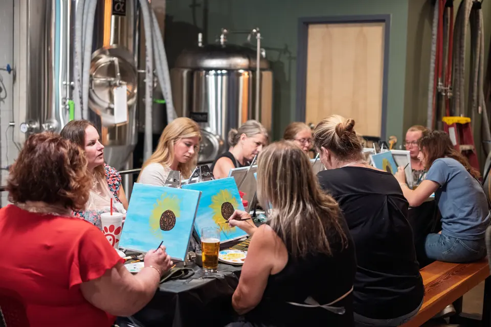 Photo 24 of 62, painting Sunflower Field at Wild Yarrow Brewing
