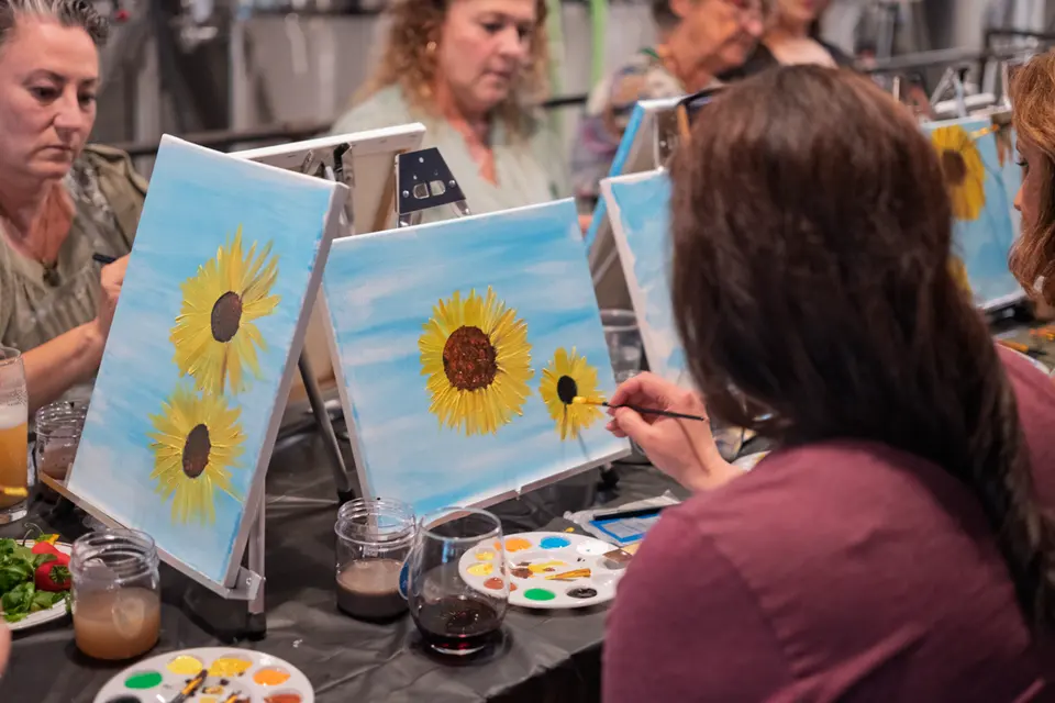 Photo 27 of 62, painting Sunflower Field at Wild Yarrow Brewing