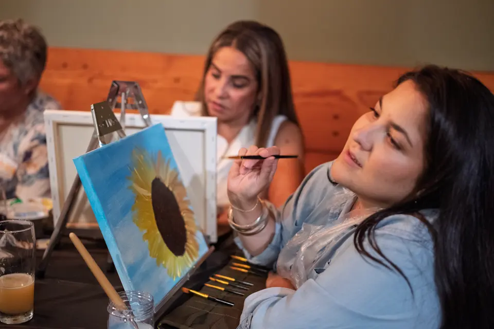 Photo 29 of 62, painting Sunflower Field at Wild Yarrow Brewing