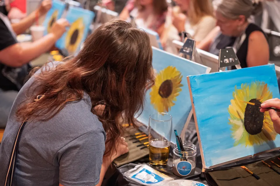 Photo 30 of 62, painting Sunflower Field at Wild Yarrow Brewing