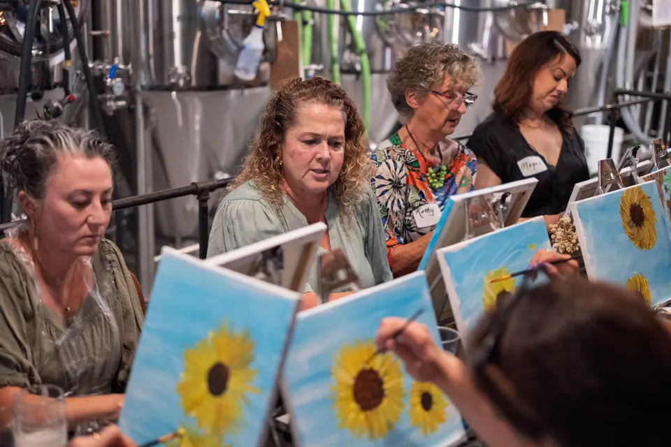 Photo 31 of 62, painting Sunflower Field at Wild Yarrow Brewing