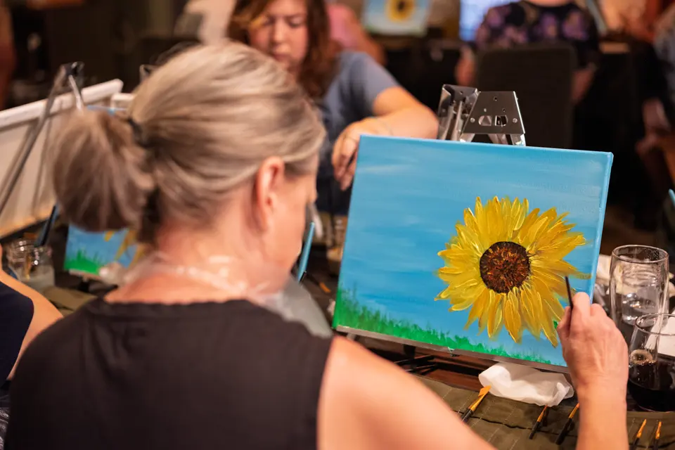 Photo 34 of 62, painting Sunflower Field at Wild Yarrow Brewing
