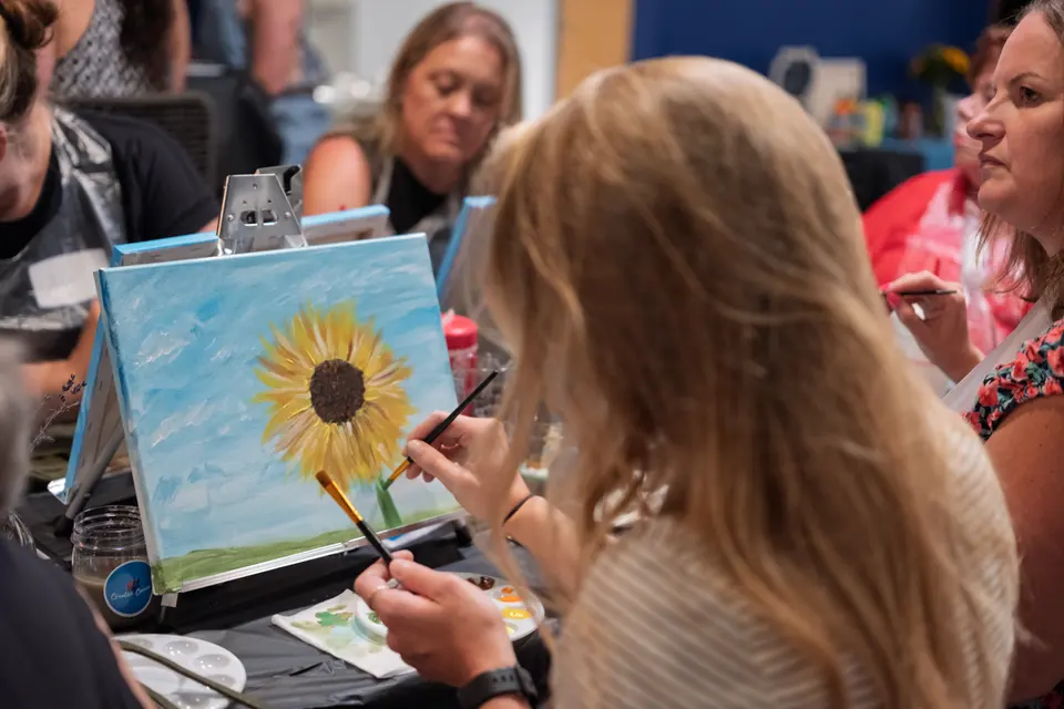 Photo 35 of 62, painting Sunflower Field at Wild Yarrow Brewing