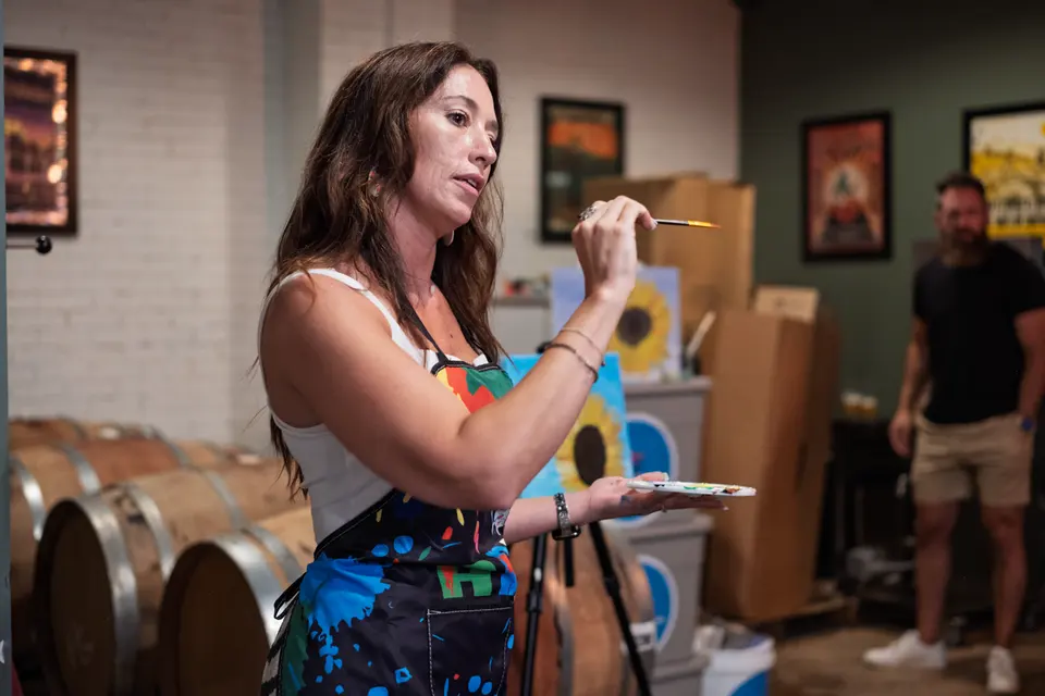 Photo 36 of 62, painting Sunflower Field at Wild Yarrow Brewing