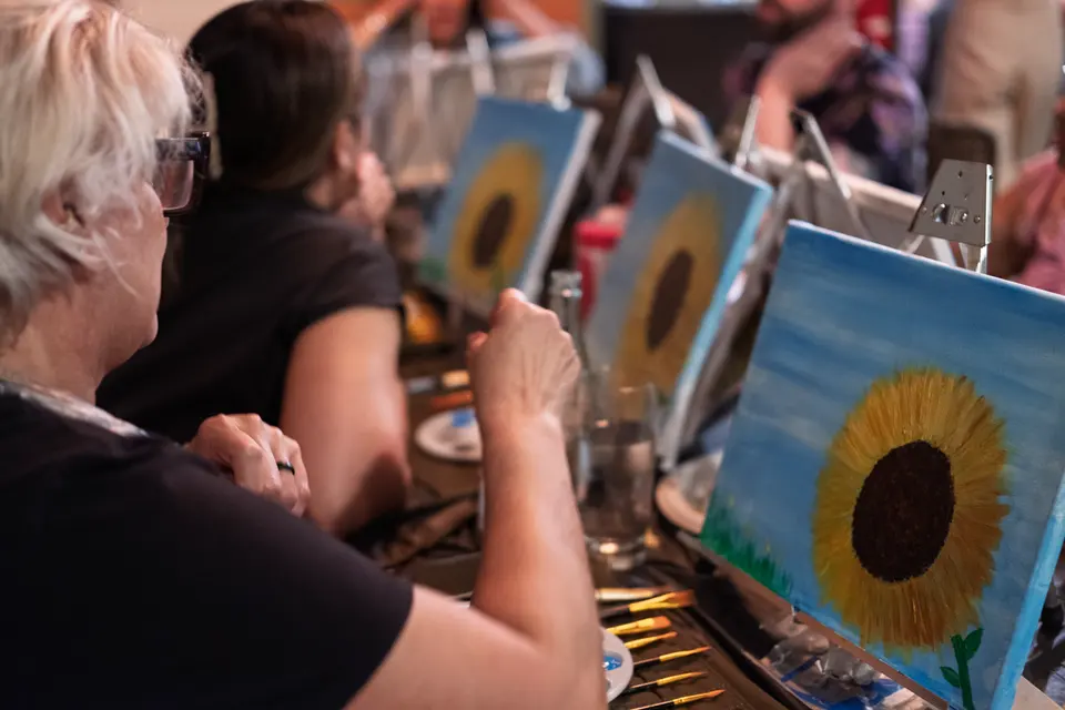Photo 42 of 62, painting Sunflower Field at Wild Yarrow Brewing