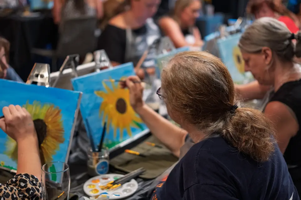 Photo 43 of 62, painting Sunflower Field at Wild Yarrow Brewing