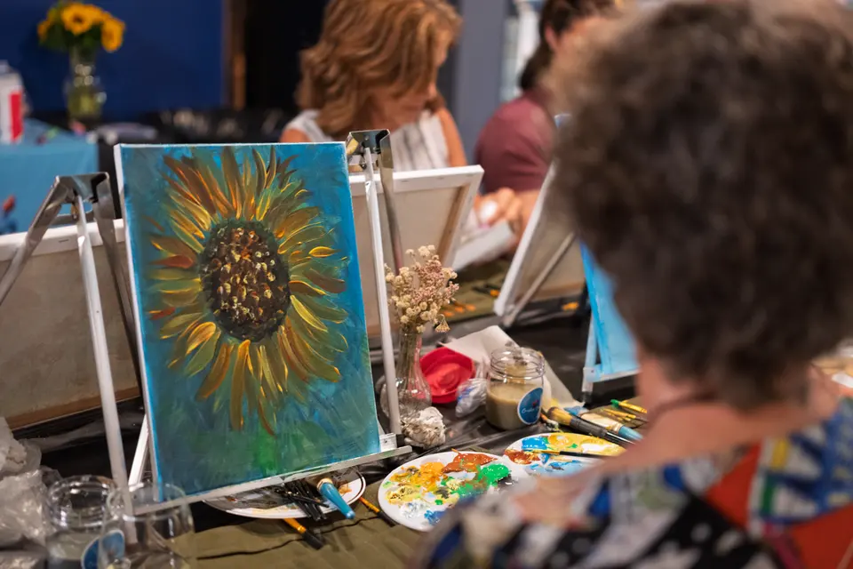 Photo 44 of 62, painting Sunflower Field at Wild Yarrow Brewing