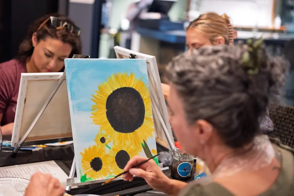 Photo 45 of 62, painting Sunflower Field at Wild Yarrow Brewing