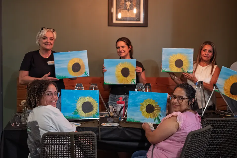 Photo 49 of 62, painting Sunflower Field at Wild Yarrow Brewing