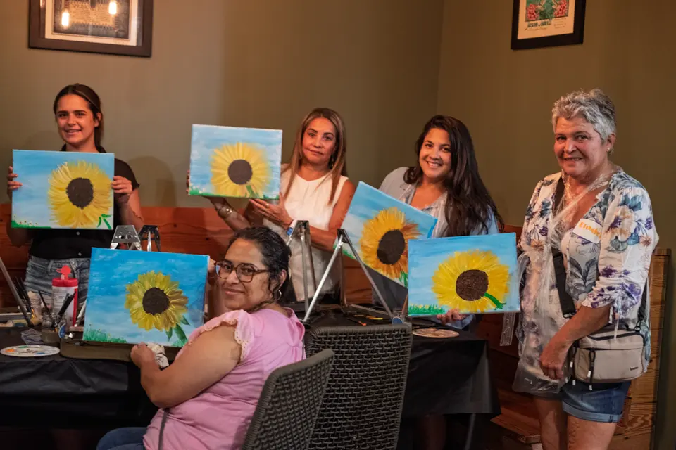 Photo 50 of 62, painting Sunflower Field at Wild Yarrow Brewing