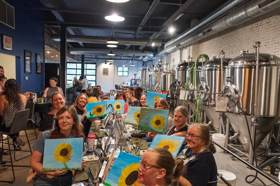 Photo 51 of 62, painting Sunflower Field at Wild Yarrow Brewing