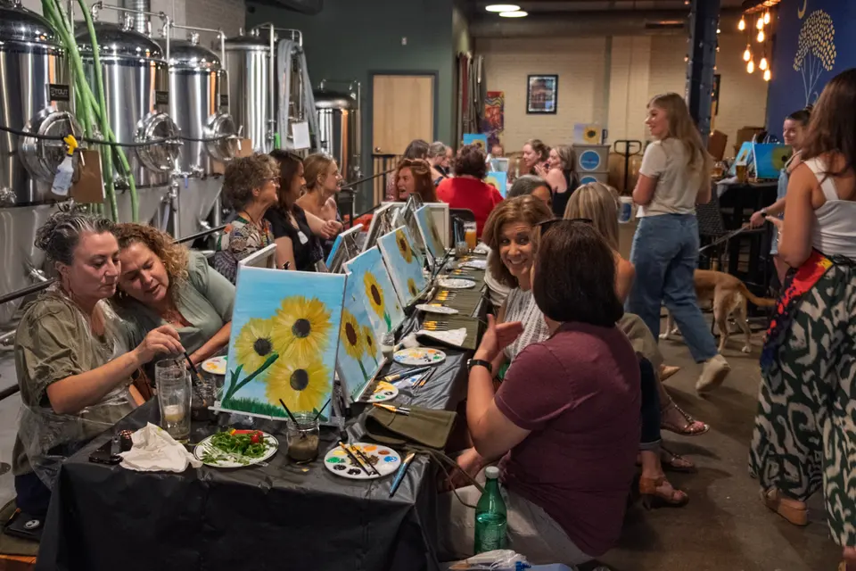 Photo 54 of 62, painting Sunflower Field at Wild Yarrow Brewing