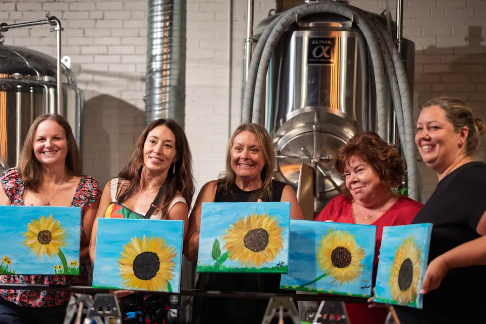 Photo 57 of 62, painting Sunflower Field at Wild Yarrow Brewing