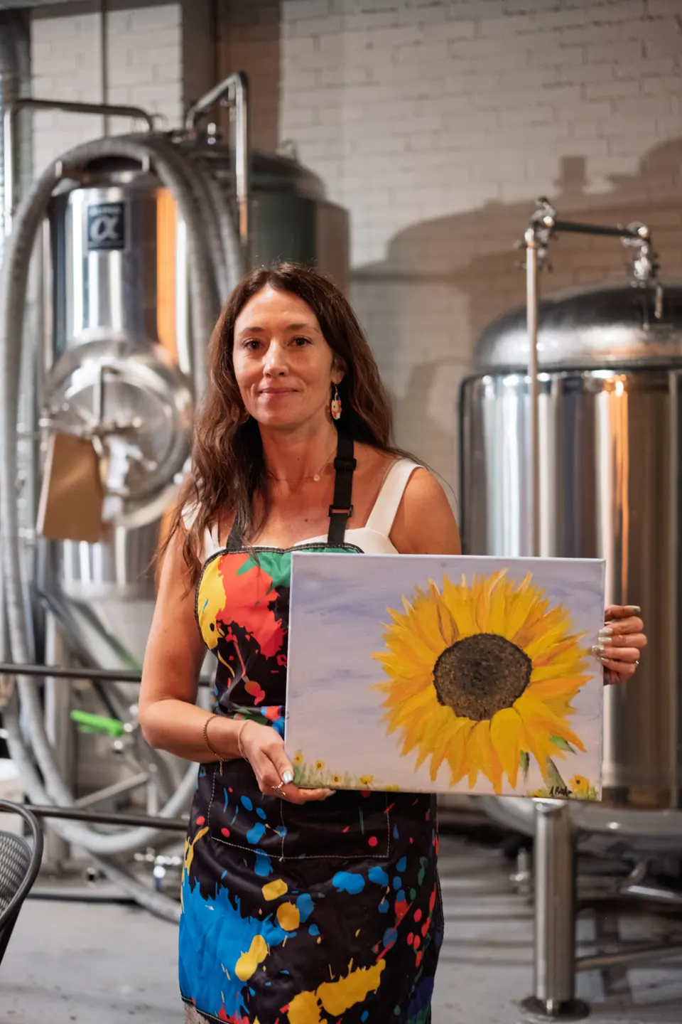 Photo 58 of 62, painting Sunflower Field at Wild Yarrow Brewing