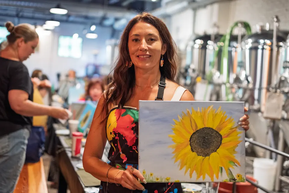 Photo 59 of 62, painting Sunflower Field at Wild Yarrow Brewing