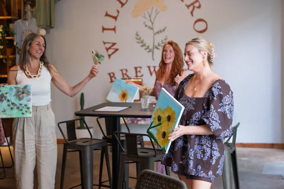 Photo 61 of 62, painting Sunflower Field at Wild Yarrow Brewing