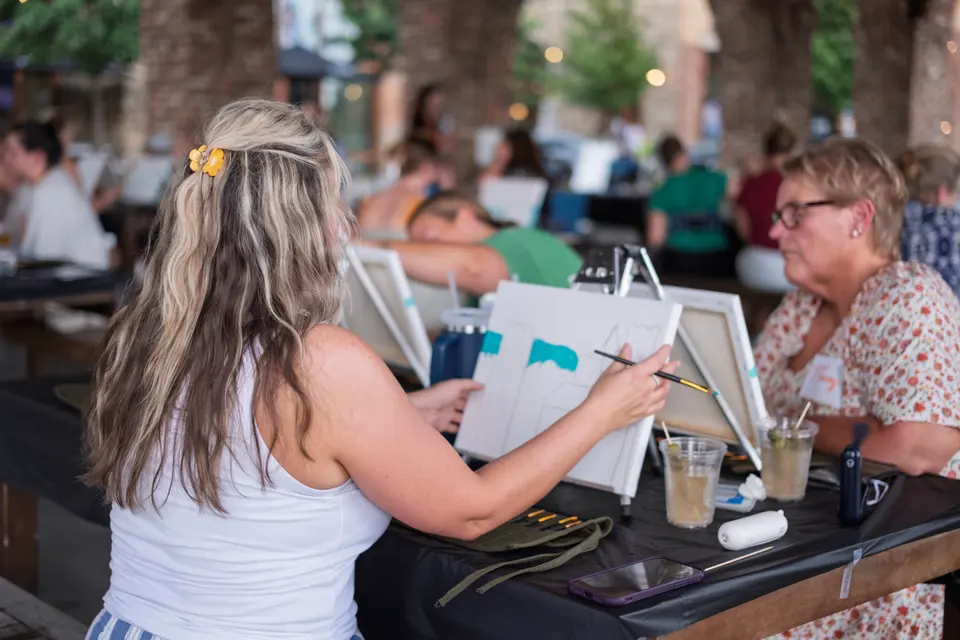 Photo 21 of 83, painting Van Gogh Sky at BridgeWay Brewing Co.