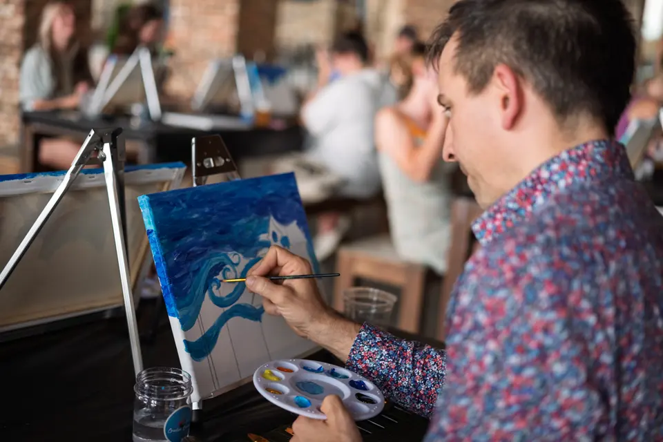 Photo 24 of 83, painting Van Gogh Sky at BridgeWay Brewing Co.