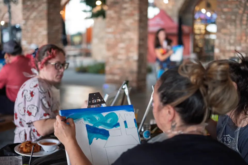 Photo 25 of 83, painting Van Gogh Sky at BridgeWay Brewing Co.