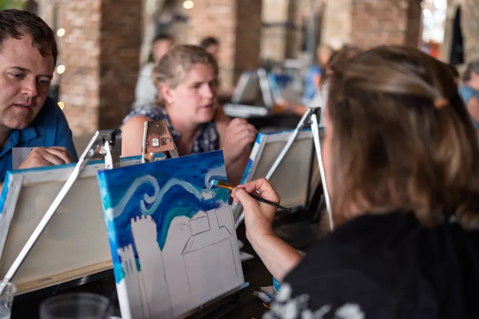Photo 26 of 83, painting Van Gogh Sky at BridgeWay Brewing Co.