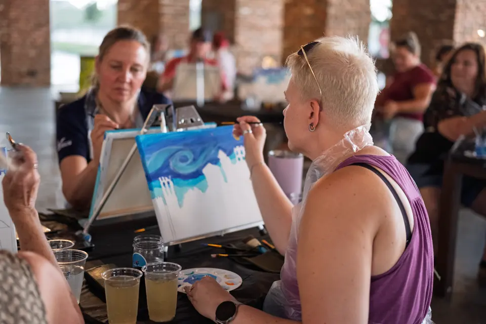 Photo 32 of 83, painting Van Gogh Sky at BridgeWay Brewing Co.