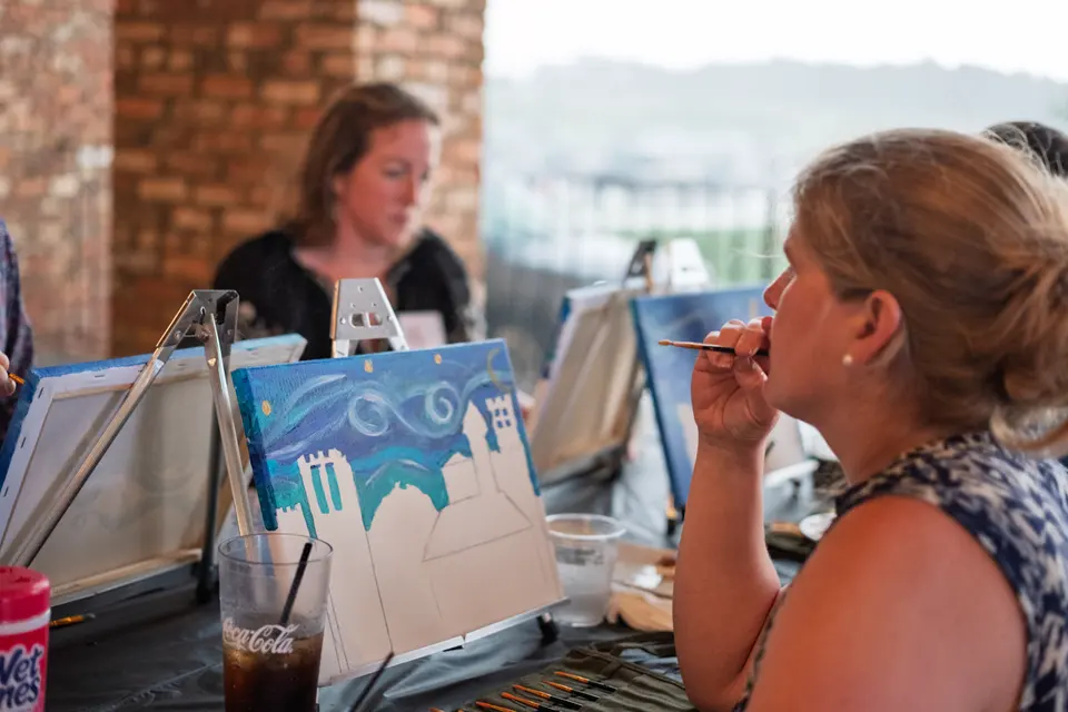 Photo 35 of 83, painting Van Gogh Sky at BridgeWay Brewing Co.