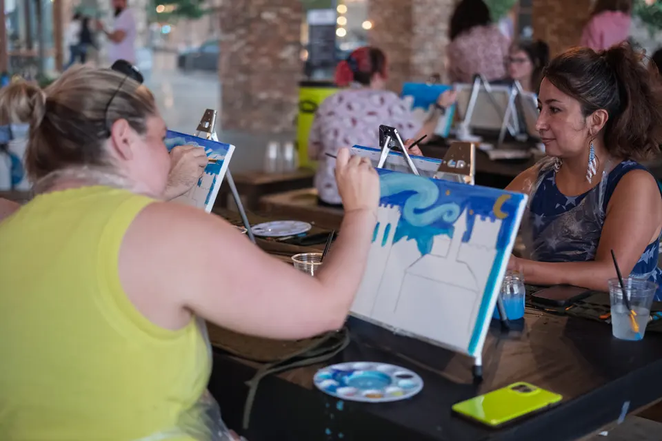 Photo 36 of 83, painting Van Gogh Sky at BridgeWay Brewing Co.