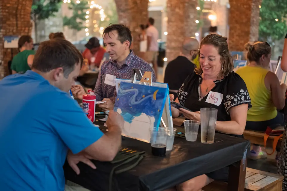Photo 41 of 83, painting Van Gogh Sky at BridgeWay Brewing Co.