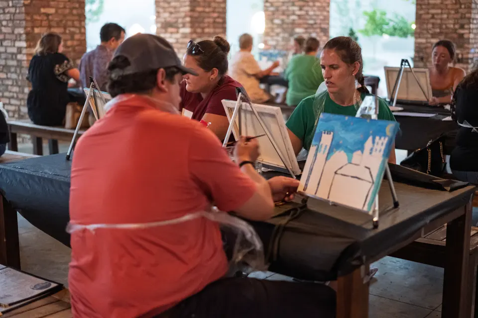 Photo 42 of 83, painting Van Gogh Sky at BridgeWay Brewing Co.