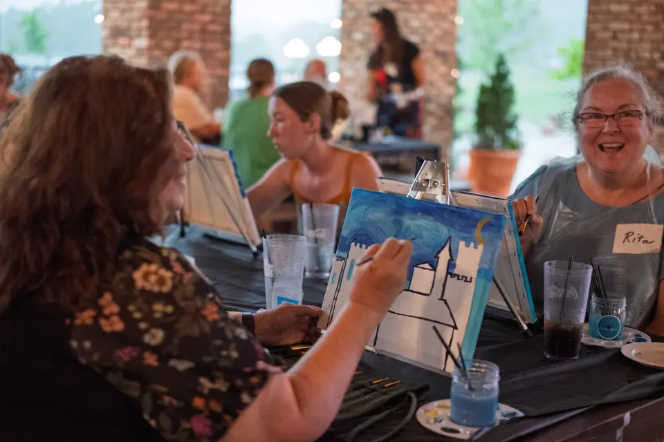 Photo 43 of 83, painting Van Gogh Sky at BridgeWay Brewing Co.