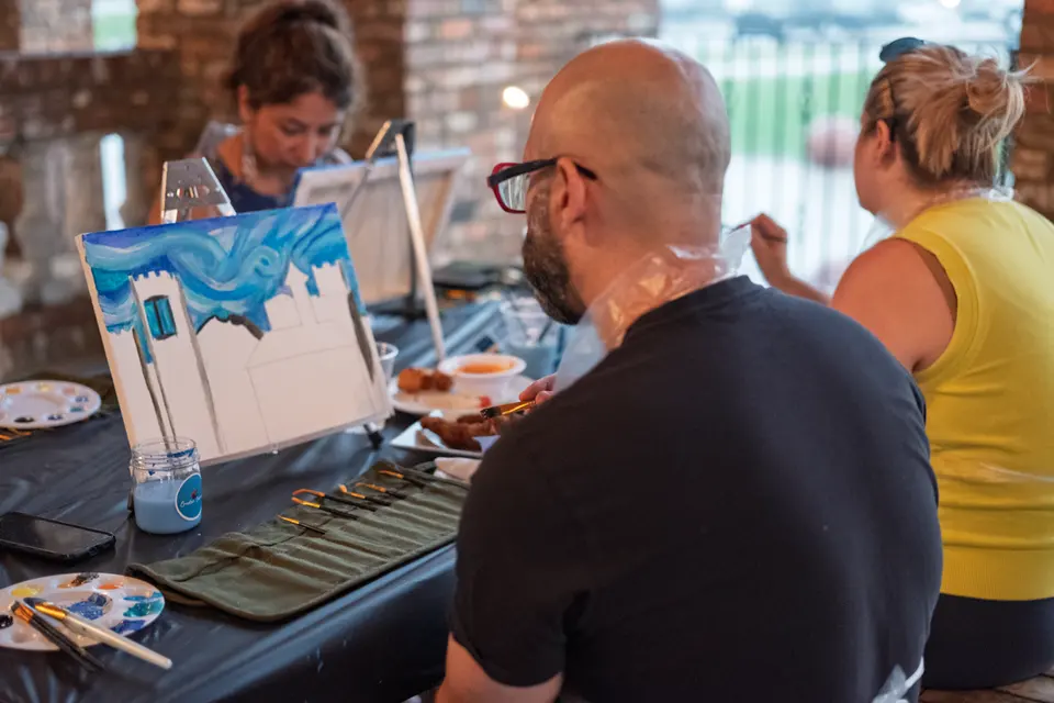 Photo 45 of 83, painting Van Gogh Sky at BridgeWay Brewing Co.