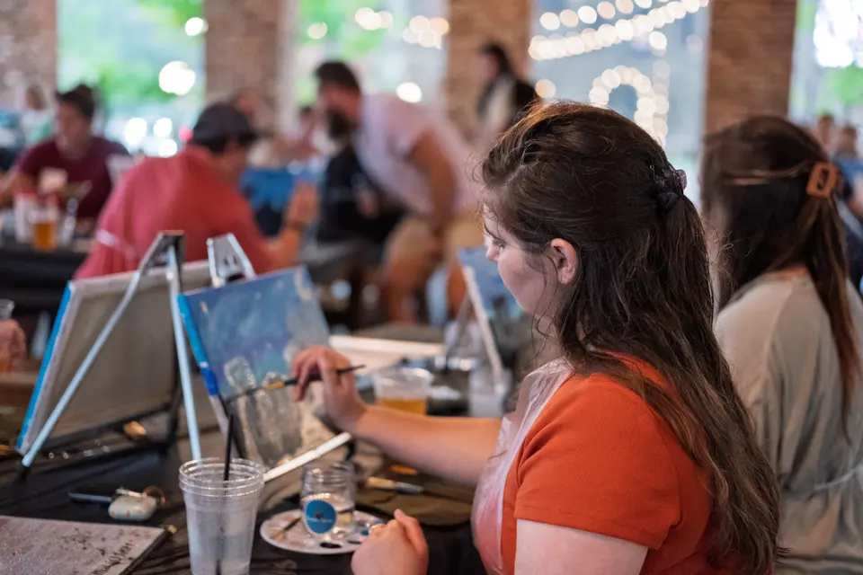 Photo 48 of 83, painting Van Gogh Sky at BridgeWay Brewing Co.