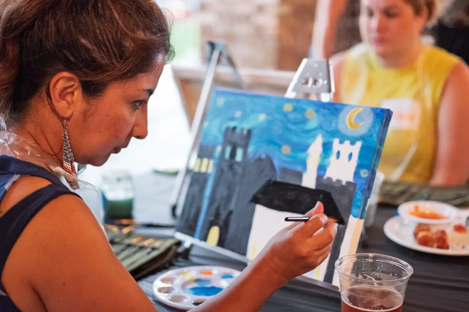 Photo 54 of 83, painting Van Gogh Sky at BridgeWay Brewing Co.