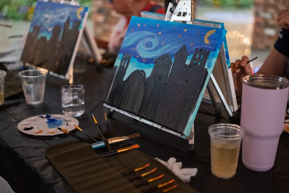 Photo 59 of 83, painting Van Gogh Sky at BridgeWay Brewing Co.