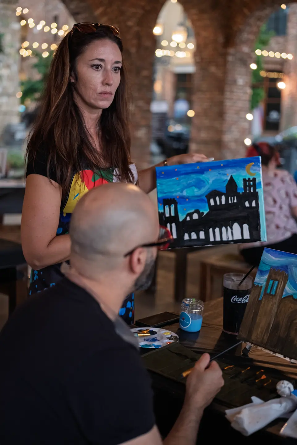 Photo 61 of 83, painting Van Gogh Sky at BridgeWay Brewing Co.