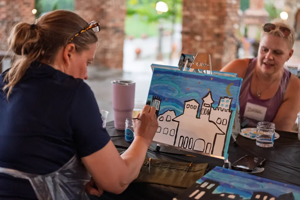 Photo 63 of 83, painting Van Gogh Sky at BridgeWay Brewing Co.