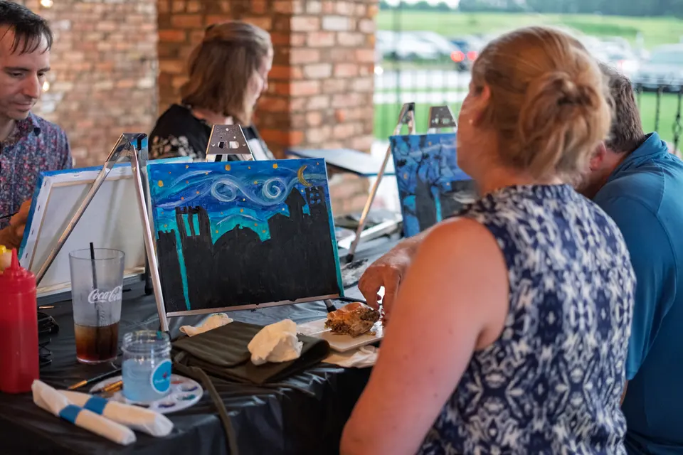 Photo 65 of 83, painting Van Gogh Sky at BridgeWay Brewing Co.