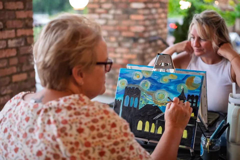 Photo 66 of 83, painting Van Gogh Sky at BridgeWay Brewing Co.