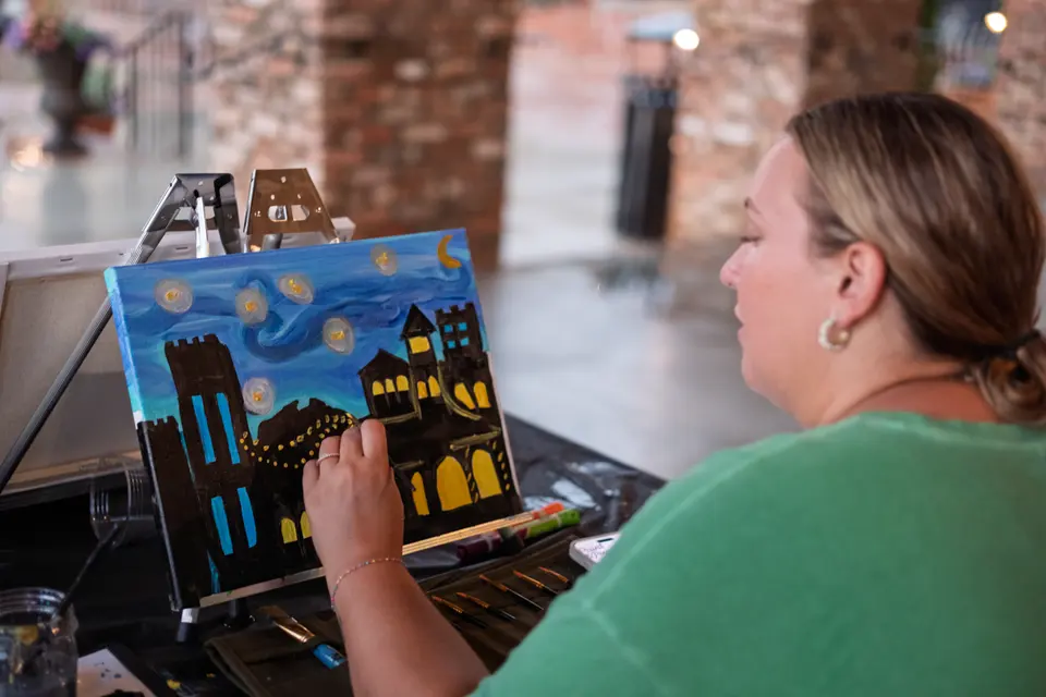 Photo 67 of 83, painting Van Gogh Sky at BridgeWay Brewing Co.
