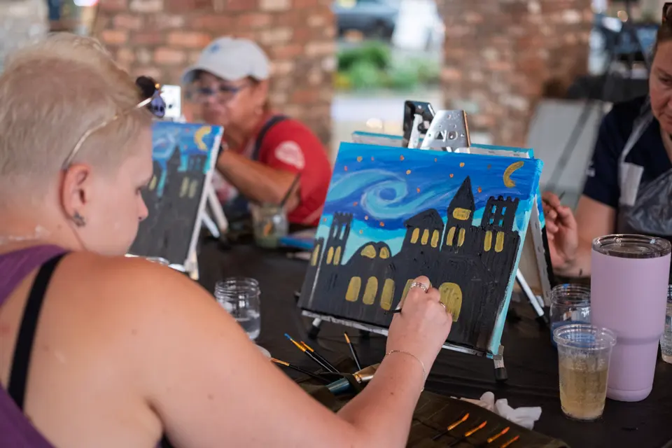 Photo 68 of 83, painting Van Gogh Sky at BridgeWay Brewing Co.