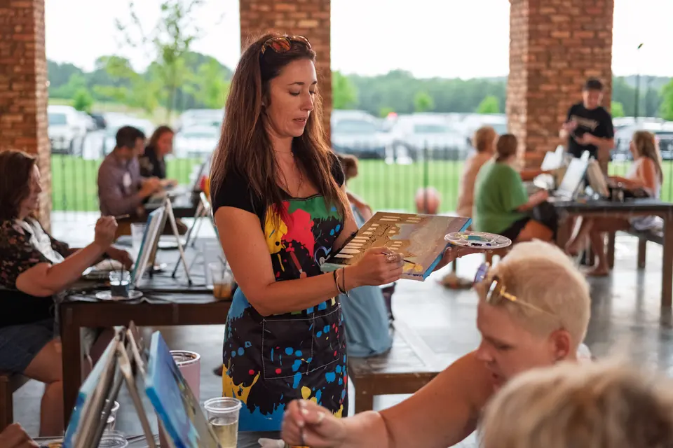 Photo 69 of 83, painting Van Gogh Sky at BridgeWay Brewing Co.