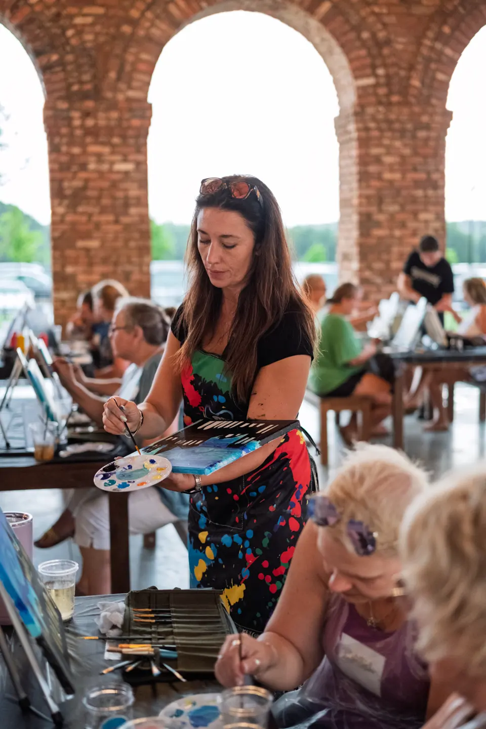 Photo 70 of 83, painting Van Gogh Sky at BridgeWay Brewing Co.