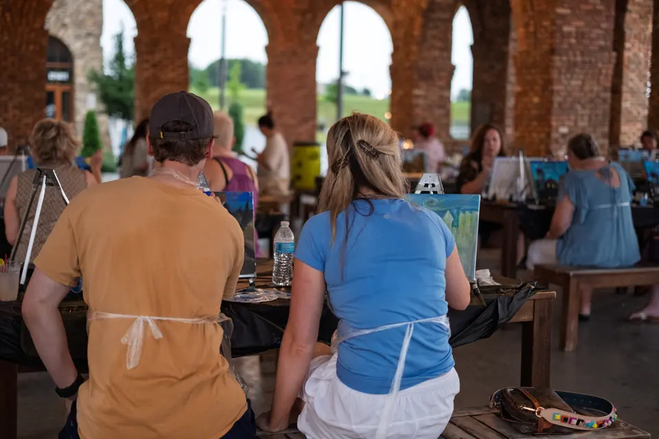 Photo 73 of 83, painting Van Gogh Sky at BridgeWay Brewing Co.