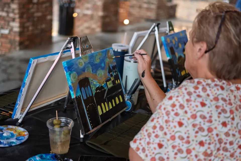 Photo 77 of 83, painting Van Gogh Sky at BridgeWay Brewing Co.
