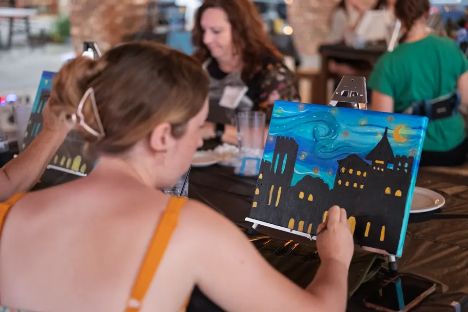 Photo 79 of 83, painting Van Gogh Sky at BridgeWay Brewing Co.