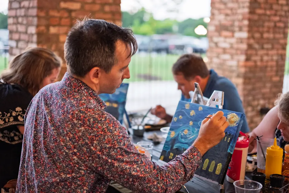 Photo 80 of 83, painting Van Gogh Sky at BridgeWay Brewing Co.